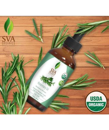 Organic USDA Rosemary Essential Oil 1 Oz - Pure & Natural for Skin, Face, Hair - Aromatherapy, Diffuser, Hair Growth - SVA Organics - Buy Online on GoSupps.com