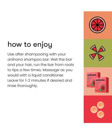 ANIHANA Grapefruit and Lime Conditioner Bar - Softens Dry, Damaged, and Colored Hair - 2.1 oz (Up to 80 Uses) - Buy Online on GoSupps.com