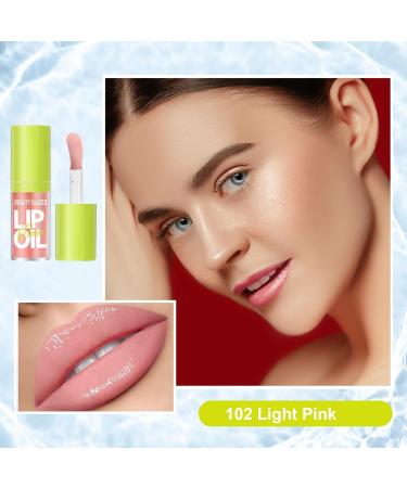 LOPHE Plumping Lip Oil Makeup Lip Gloss Crystal Jelly Lip Care Oil Long Moisturizing Lip Gloss Tinted Lip Oil Non-Sticky FInish High-Shine 12 Hours Hydrating Light Liquid Lipsticks(Pink) - Buy Online on GoSupps.com
