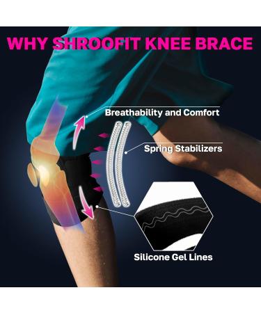 Knee Brace with Side Stabilizers for Pain Relief | Adjustable Patellar Support for Men & Women - Ideal for Running Meniscus Tear & Arthritis | One Size Fits 17-23 Inches - Buy Online on GoSupps.com