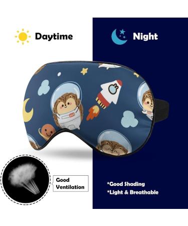 Buy Cute Hedgehog Galaxy Sleep Mask | Light Blocking Eye Mask for Sound Sleep | Adjustable Soft Eye Shade for Men & Women - Buy Online on GoSupps.com