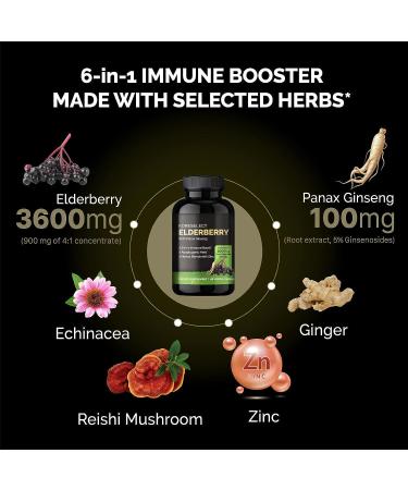 KORESELECT Elderberry Capsules with Panax Ginseng - Immune Support Herbal Blend - 60 Capsules - Buy Online on GoSupps.com