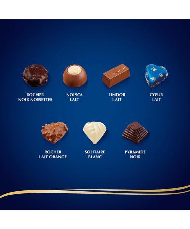 Lindt - CHAMPS-ELYSEES Box - Assortment of Milk Dark and White Chocolates 182g - Buy Online on GoSupps.com