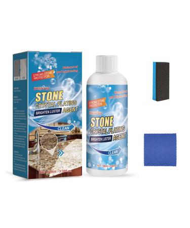 Stone Crystal Plating Agent 2023 New Stone Stain Remover Cleaner Marble Crystal Plating Agent Nano Stone Crystal Plating with Sponge and Towel (1Pc)