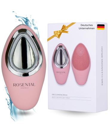 Rosental Organics Multifunctional EMS Cleaning Brush 4-in-1 Facial Cleaning Brush Vibrating Heat Ion Technology Facial Cleaning Brush for Deep Cleaning for All Skin Types