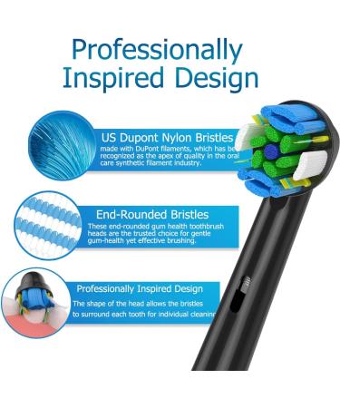 Buy Qtitu 8-Piece Compatible Oral-B Electric Toothbrush Attachments - Sensitive Precision Raft - Efficient Cleaning - Black - Buy Online on GoSupps.com