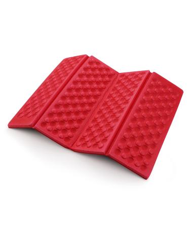 AceCamp 3940 Portable Lightweight Mini Waterproof Folding Mat, Foam Sitting Pad for Outdoor Activities, Foldable Kneeling and Seat Cushion for Comfort, Red 1-pack
