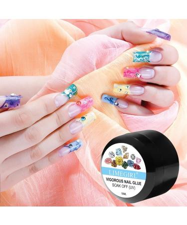Nail Glue Gel for Press On Nails Multifunctional Fake Nail Tip Glue Nail Supplies for Salon Home for 3D Sculpture Gel Nail Tips Strengthen Soft Gel Nail Tips Huyath - Buy Online on GoSupps.com