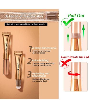 Matte Finish Liquid Contour Stick - Waterproof Dual Color Body and Face Makeup Wand - Buy Online on GoSupps.com
