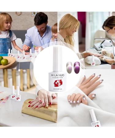 Gel Polish | Varnish - 0.28oz Magnetic Art Varnish Soak Off Polish Long-Lasting Shiny Bright Nail Polish Gel for Salon Gel Manicure Lencyh 02 - Buy Online on GoSupps.com