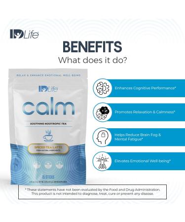 IDLife Calm - Cognitive Support Powder with Adaptogenic Blend for Concentration and Emotional Well-Being - 15-Day Supply 15 Sticks per Bag - Buy Online on GoSupps.com