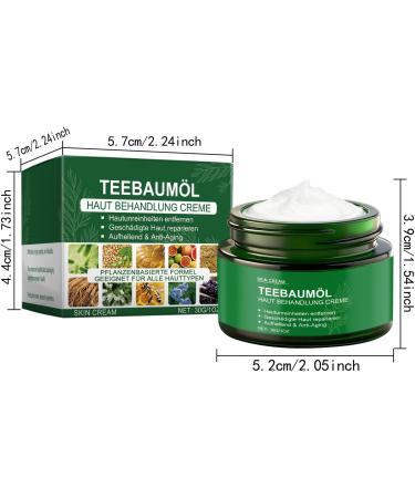 Tea Tree Oil Skin Care Cream Tea Tree Oil Cream Natural cosmetics for the care of impure skin for all skin types 3 pieces 1 3 pieces 30g 1er Pack - Buy Online on GoSupps.com