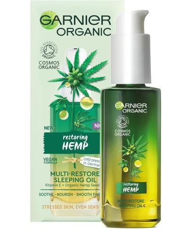 Garnier Organic Hemp Multi-Restore Facial Night Sleeping Oil 30ml - Buy Online on GoSupps.com