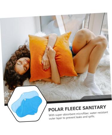 CLISPEED Women's 6 Pack Washable Polar Fleece Sanitary Napkin Sets | Eco-Friendly Cloth Pads for Comfort & Protection - Buy Online on GoSupps.com