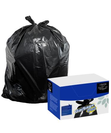 Packpact 40-Gallon Heavy-Duty Black Trash Bags (100-Count) - Extra Strong 35x47 Inch Garbage Bags for Home Kitchen Restaurant & Office Use - Multipurpose Waste Bin Liners