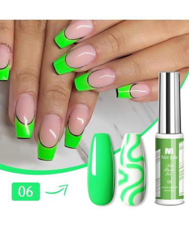 Neon Gel Polish Liner Gel Nail Polish 2 Colors Neon Set Yellow Green Liner Gel Art Soak Off Shimmer Nail Polishes For Drawing Lines Color Painting UV Liner Gel For Women Festival (B) - Buy Online on GoSupps.com