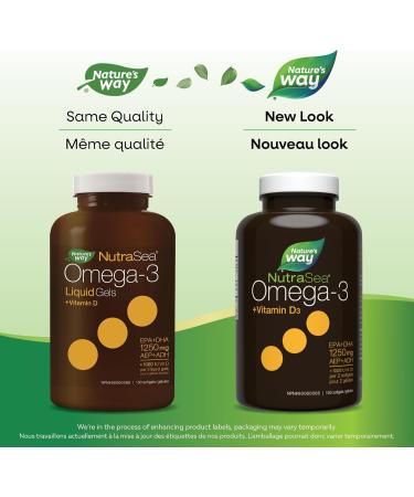 Nature's Way NutraSea+D Omega 3 + Vitamin D Supplement Fresh Mint 150 Soft Gels Fresh Mint 150 count (Pack of 1) - Buy Online on GoSupps.com