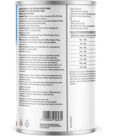 Buy Amazon Canned Wet Dog Food Beef in Gravy - 1.24kg (Pack of 5) | Fast International Shipping - Buy Online on GoSupps.com