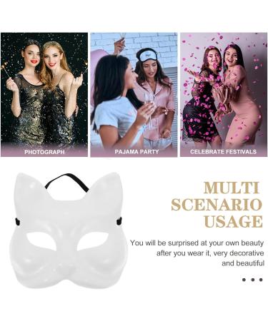 Buy Holibanna 4-Piece Paintable Thermal Cat Masks - DIY Blank White Masks for Masquerade Dance Parties & Cosplay - Buy Online on GoSupps.com