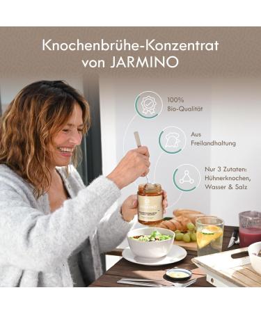 Jarfood JARMINO Organic Bone Broth Concentrate from freerange chicken from Germany 200 g 20 portions rich in organic collagen - Buy Online on GoSupps.com