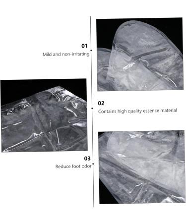 FRCOLOR 2 Pairs Footsticker Foot Mask Foot Care Masks Toe Dividers for Nail Polish Feet Nourishing Exfoliation Masks for Foot Useful Foot Masks Foot Peel Masks Abs White Sock White medium - Buy Online on GoSupps.com