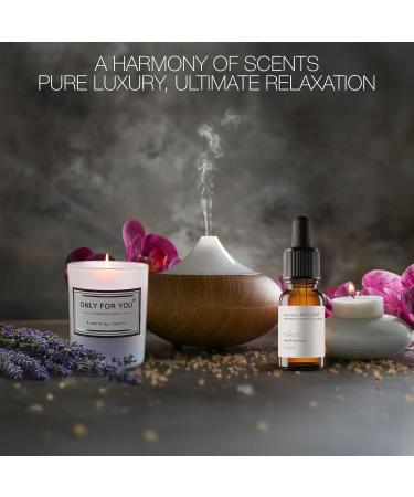 Baccarat-Inspired Fragrance & Essential Oil Blend - Saffron Amberwood Cedar - 1 fl oz 30 mL with Lavender Candle - Aromatherapy for All Diffusers - Buy Online on GoSupps.com