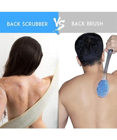 2pcs Natural Luffa Loofah Back Scrubber Set - Exfoliating Bath Brush for Men & Women - Buy Online on GoSupps.com