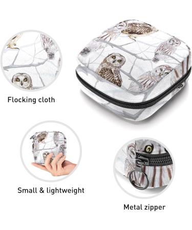 GIAPB Owl Print Period Bag | Sanitary Napkin & Makeup Storage Pouch - Buy Online on GoSupps.com