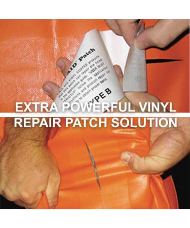 TEAR-AID Inflatable Repair Kit Type B Clear Patch for Vinyl & Vinyl-Coated - Bounce House, Boat, Waterslide, Air Mattress - Yellow Box Patch Kit (1 Pack) - Buy Online on GoSupps.com