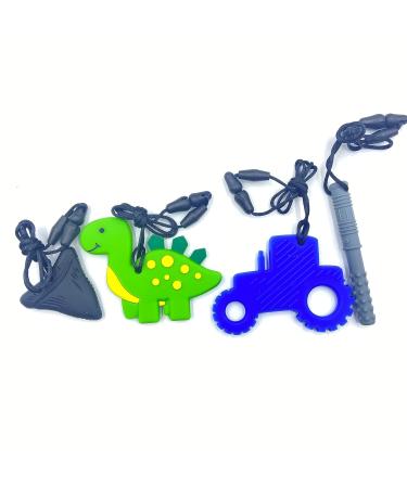 Buy WTPIN Silicone Chew Necklace for Kids - 4 Pack Sensory Bei ring for Ages 1-12 | Safe Baby Chew Jewelry - Buy Online on GoSupps.com