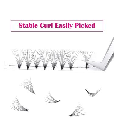 Premium 12D Russian Pudding Eyelash Extensions - 0.07mm D Curl 16mm Prefabricated Fans for Effortless Beauty - Buy Online on GoSupps.com