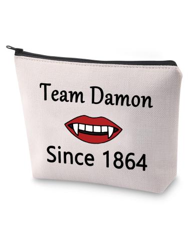 BLUPARK Vampire Inspired Gift Team Salvatore/Stefan/Damon Since 1864 Makeup Bag Gift for Women Fans Team Damon