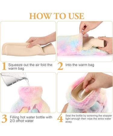 Unicorn Plush Hot Water Bottle Cover | Removeable & Washable | 1L Natural Rubber | Red | Warm in Winter | Neck, Waist, Back, Legs, Shoulder - Buy Online on GoSupps.com