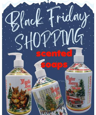 Christmas Theme Scented Hand Soap 21.5 FL OZ Pump Bottle (1 Balsam Fir) 1 Balsam Fir - Buy Online on GoSupps.com