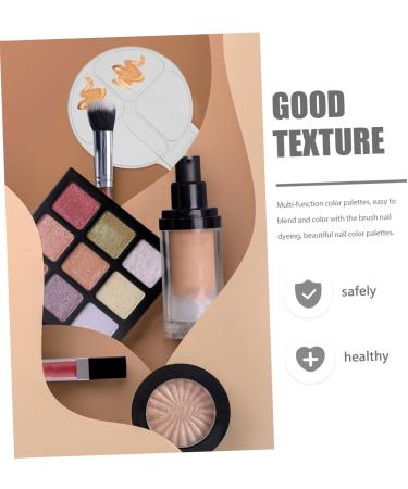 Palette de Maquillage Acrylique 2 Pi ces Ronde 4 Compartiments Portable Outil de M lange Cosm tique pour Fond de Teint et Correcteur Usage Quotidien - Buy Online on GoSupps.com