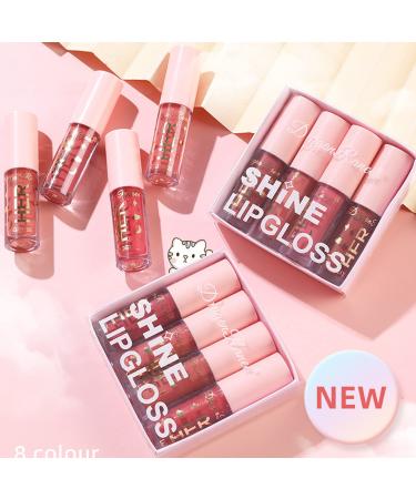 4PCS Moisturizing Lip Oil Gloss Set | Long Lasting Waterproof Formula | Non-sticky & Non-fade | Tinted Lip Stain Care Kit for Hydrated Lips - Buy Online on GoSupps.com