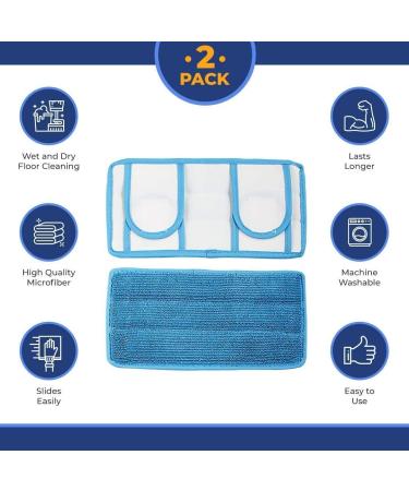 Old Home Kitchen Microfiber Reusable Mop Pad - Durable & Machine Washable - Swiffer Compatible Dry Mop Pads (2 Pack) - Buy Online on GoSupps.com