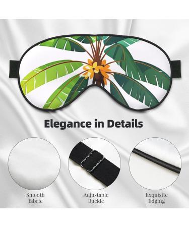 Soft Summer Coconut Tree Eye Mask - Adjustable Breathable Light Blocking Double-Sided Sleep Mask for Comfortable Rest - Buy Online on GoSupps.com