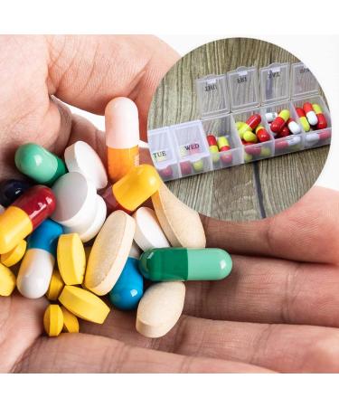 Pill Box Organiser 7 Day One Time a Day Pill Dispenser Storage Case for Medication Supplements Vitamins and Cod Liver Oil White - Buy Online on GoSupps.com