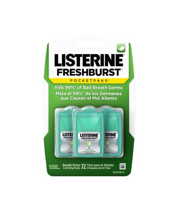 Listerine PocketPaks Breath Strips Fresh Burst 72 Count by Listerine fb Freshburst