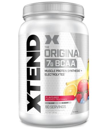 XTEND Original BCAA Powder Knockout Fruit Punch | Branched Chain Amino Acids Supplement | 7g BCAAs + Muscle Supplements | Electrolytes for Recovery | Amino Energy Post-Workout | 90 Servings Knockout Fruit Punch 90 Servings (Pack of 1)