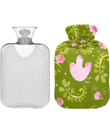 Naanle 2L Hot Water Bottle with Lid - Floral & Bird Design Perfect for Back Pain Relief & Hand/Foot Warmer Hot & Cold Therapy - Buy Online on GoSupps.com