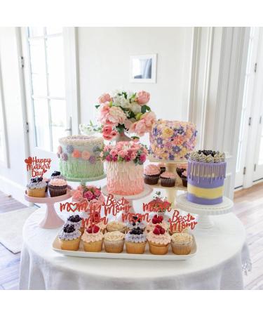 BEISHIDA 12pcs Happy Mother's Day Cupcake Toppers Best Mom Cupcake Decorations Red Cupcake Toppers for Women Mother's Day Party Decoration Party Supplies 12 pcs - Buy Online on GoSupps.com