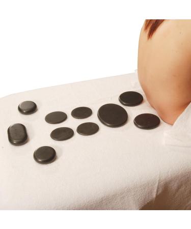 Master Massage Hot Stone Basalt Set 50 Natural Stones in Decorative Bamboo Box | Spa & Relaxation Essentials - Buy Online on GoSupps.com