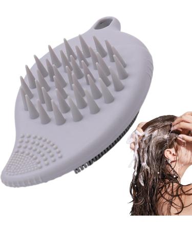 Facial Scrubber Facial Scrubber - Double Sided Silicone Face Scrubber Manual Hair Scrubber Handheld Scrubber for Deep Cleaning Light Grey - Buy Online on GoSupps.com