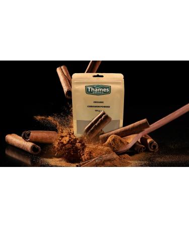 Thames Organi Organic Ceylon Cinnamon Powder 100g - Pure, Non-GMO, Vegan, Raw & Unfiltered - Ideal for Baking, Cooking & Beverages - Buy Online on GoSupps.com