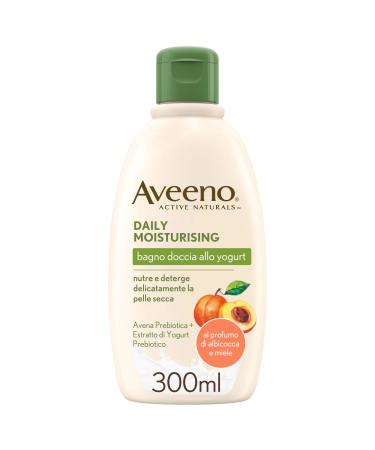 Aveeno Daily Moisturising natural shower gel with yoghurt and oats Probiotic gentle scent of apricot and honey 300 ml - Buy Online on GoSupps.com