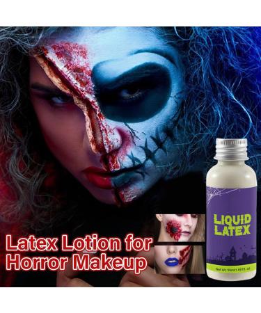  Holdes Liquid Latex Make-Up 50 ml Liquid Latex Cosmetic Product Realistic Material for Scars Halloween Makeup Themed Events Photographic Models - Buy Online on GoSupps.com