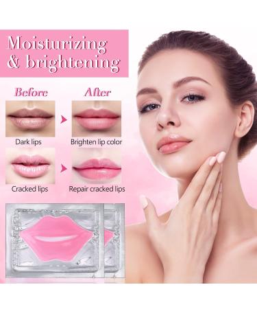 Kipeber 50PCS Lip Mask Sheet Collagen Crystal Lip Masks Pink Lip Care Pads Mask for Moisturizing Nourishing Anti-Aging & Anti-Wrinkle Lip Gel Patches Pads for Dry Lip Remove Dead Skin - Buy Online on GoSupps.com