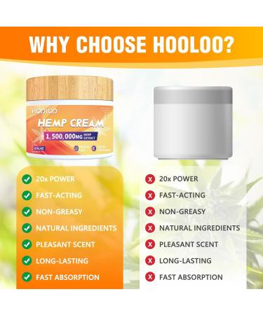 Premium Hemp Cream for Pain Relief - 1 500 000mg Infusion with Menthol & Ginger | Soothes Muscles Joints Back & More | Made in USA - Buy Online on GoSupps.com